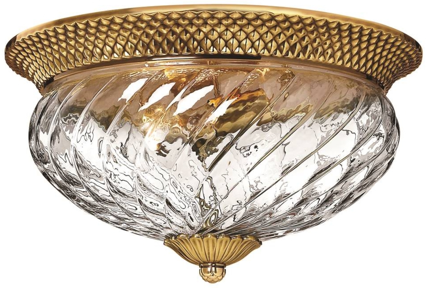 Hinkley HK-PLANTATION-FL-BB Deckenleuchte Plantation E27 60W Messing massiv, Glas; Messing brüniert B:36. 1cm Ø36. 1cm dimmbar Bild 1