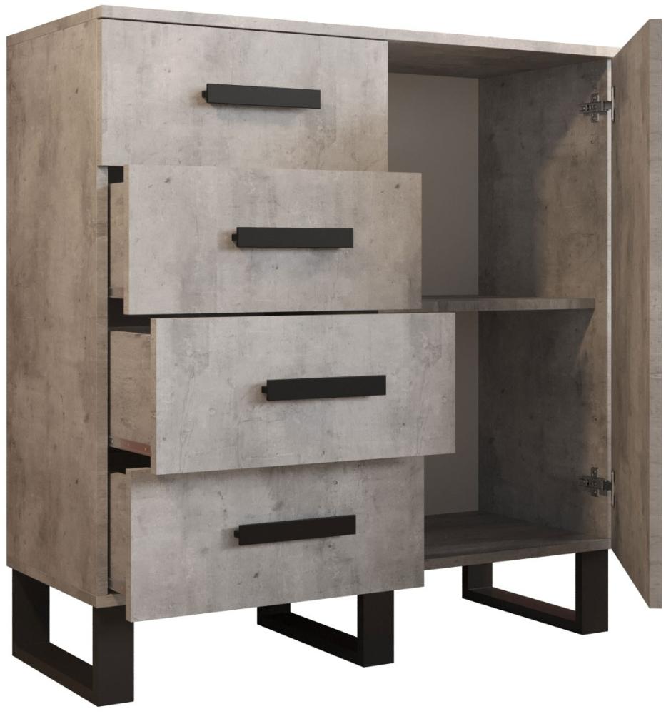 Küchenschrank Hochschrank 60cm Korpus- & lackierte Frontfarbe wählbar (RI-D14/RU/2D/60/207) Bild 1