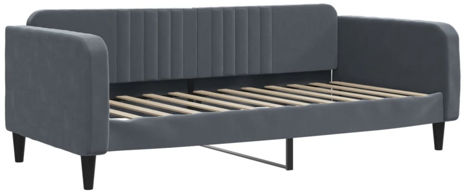 vidaXL Tagesbett Dunkelgrau 100x200 cm Samt 354094 Bild 1
