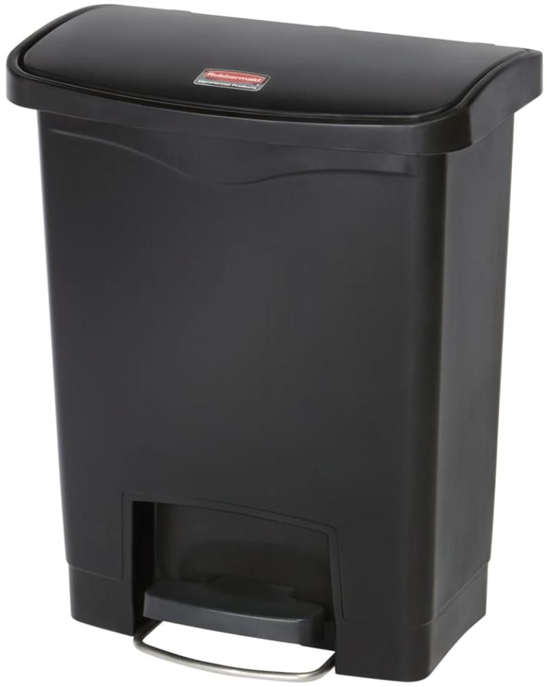 Rubbermaid Step-on Mülleimer Slim Jim 30 L Schwarz 445375 Bild 1