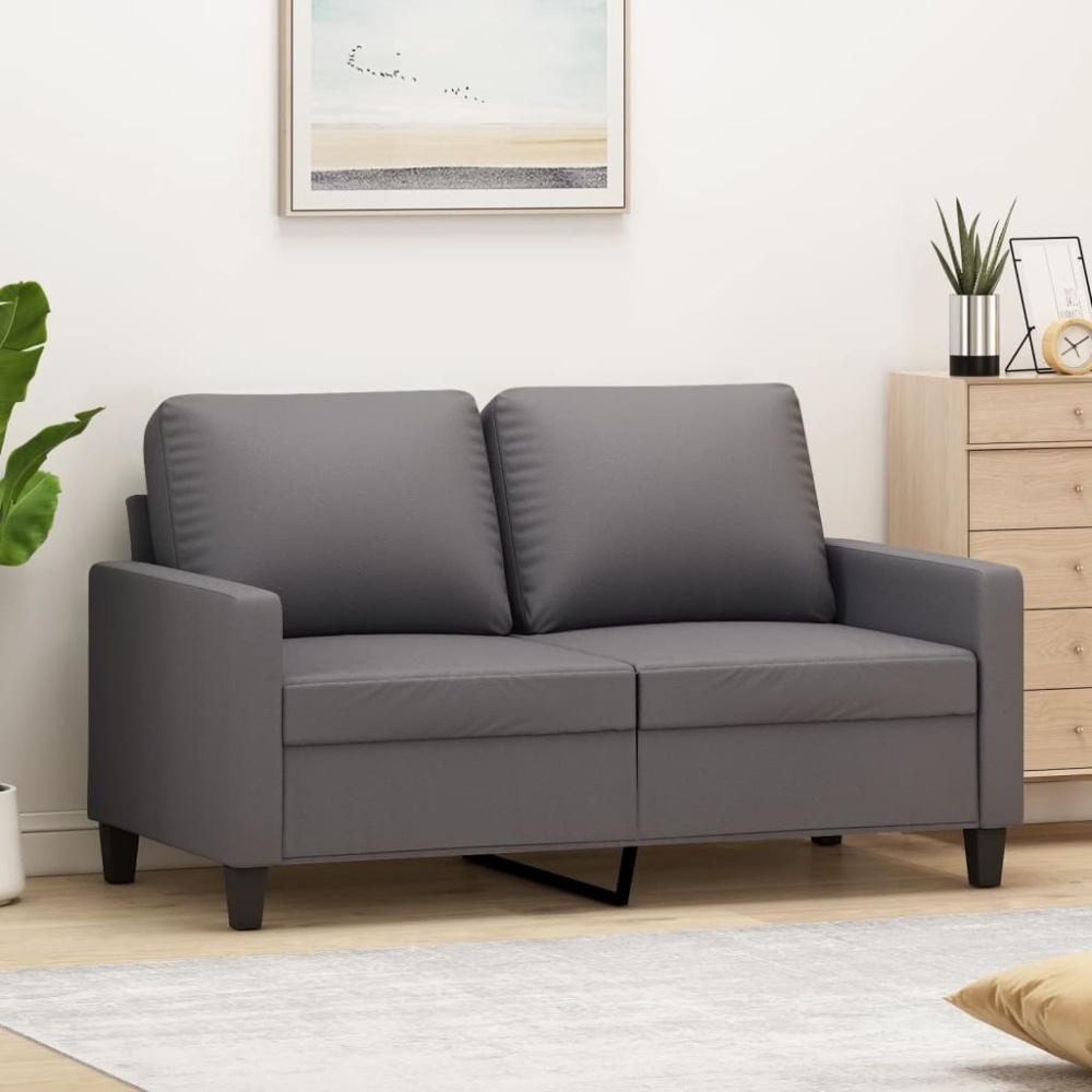 vidaXL 2-Sitzer-Sofa Grau 120 cm Kunstleder 359134 Bild 1