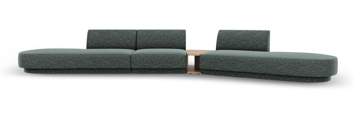 Micadoni Modulares Sofa Miley 5-Sitzer ohne Armlehnen Rechts Chenille Petrol Bild 1