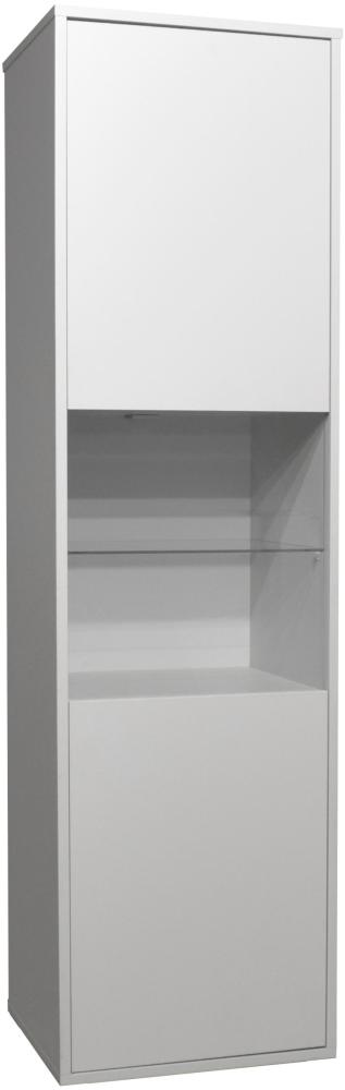 Vitrine Erna 51x45x182 Kreidegrau matt Lack 14770 Bild 1