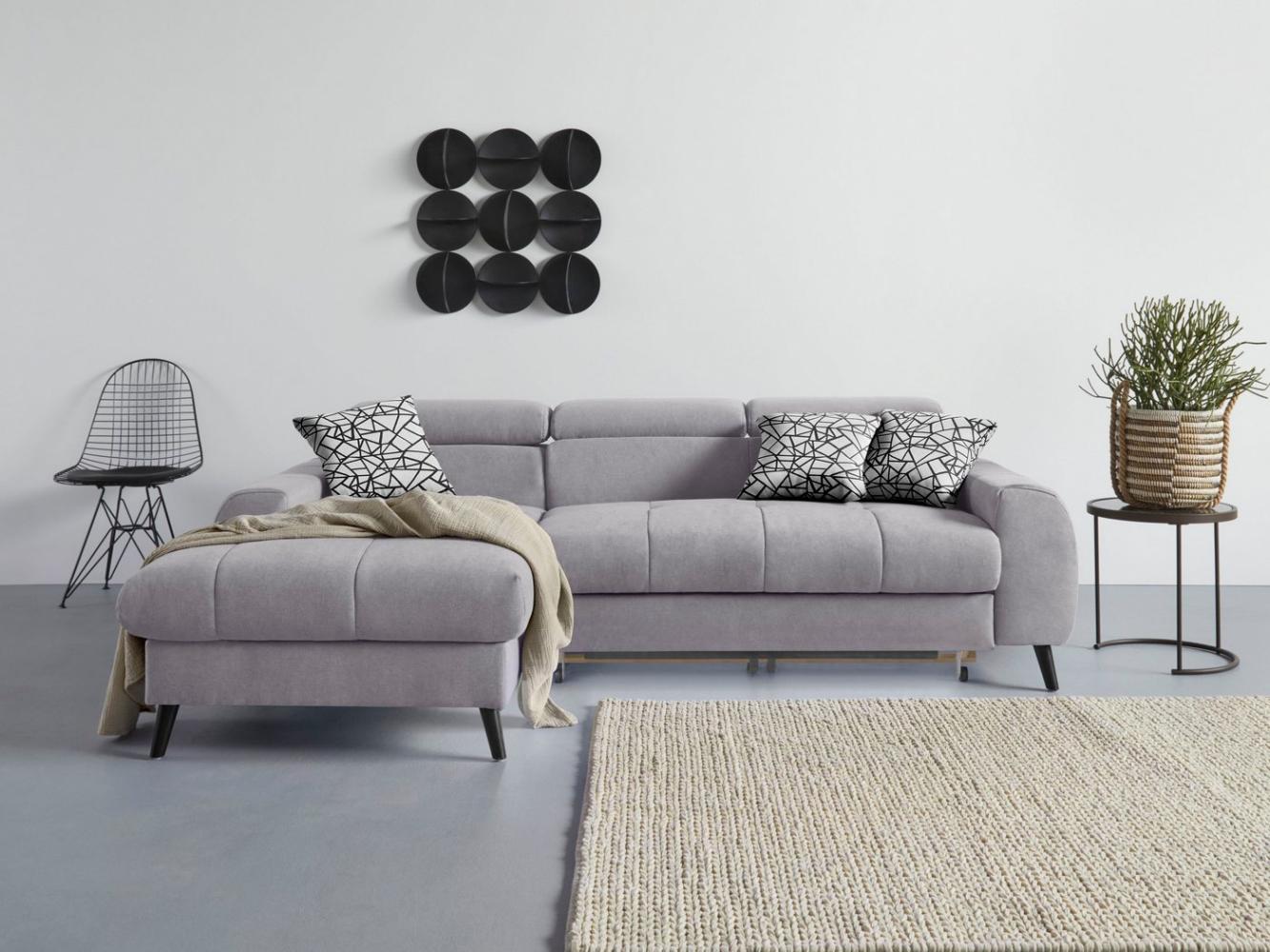 COTTA Ecksofa Mia L-Form, 3-tlg.-Kissen-Set, Recamiere, wahlweise mit oder ohne RGB-Beleuchtung Bild 1