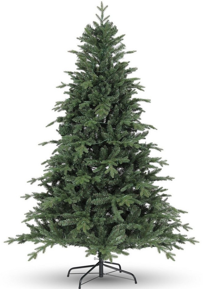 LUCKZON Künstlicher Weihnachtsbaum 6FT 183cm grün, PE/PVC, schwer entflammbar, Frasertanne, 250 LED-Warmlichter, 950T Zweige, 7 Zoll Bild 1