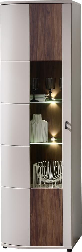 Vitrine >Superior< in Basalt matt Nachbildung - 60x199x38cm (BxHxT) Bild 1