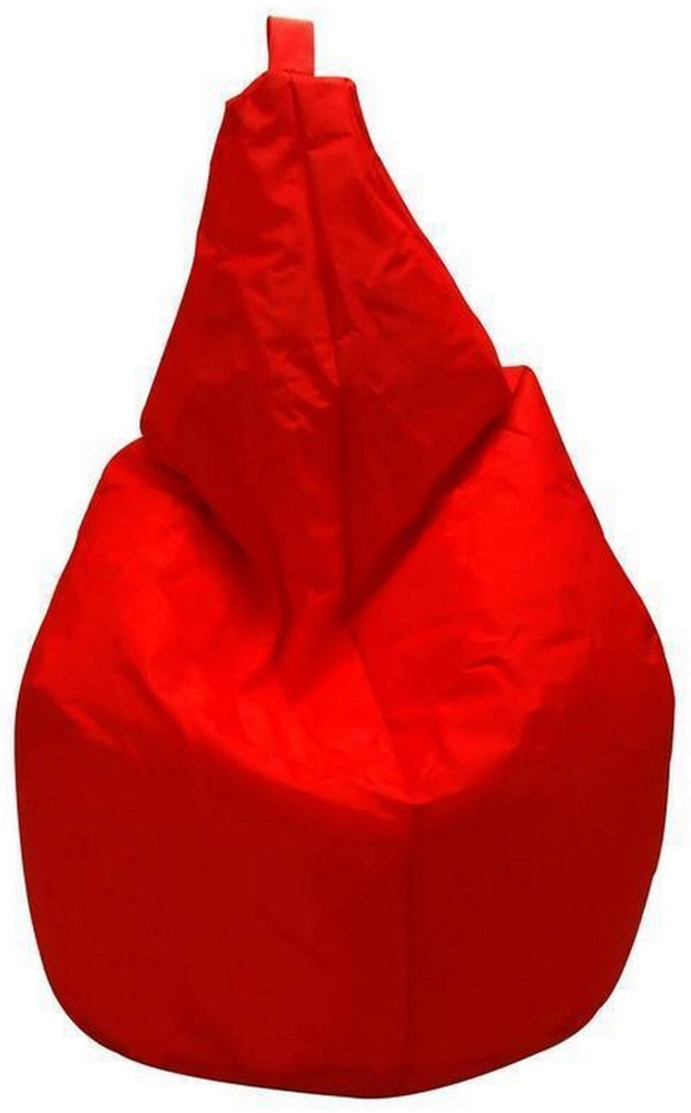 Dmora Pouf Angillina, Mehrzwecksessel, Sitzsack, Hockerhocker, Made in Italy, 80x80 h120 cm, Rot Bild 1