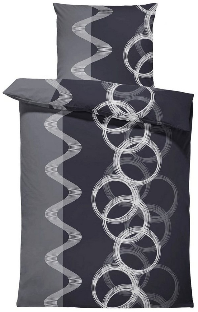 One Home Bettwäsche Kreise, Mikrofaser, 4 teilig, modern und Kreise, Normalgröße Bild 1