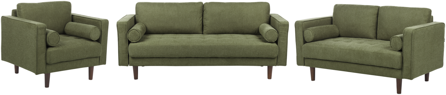 Sofa Set dunkelgrün 6-Sitzer NURMO Bild 1