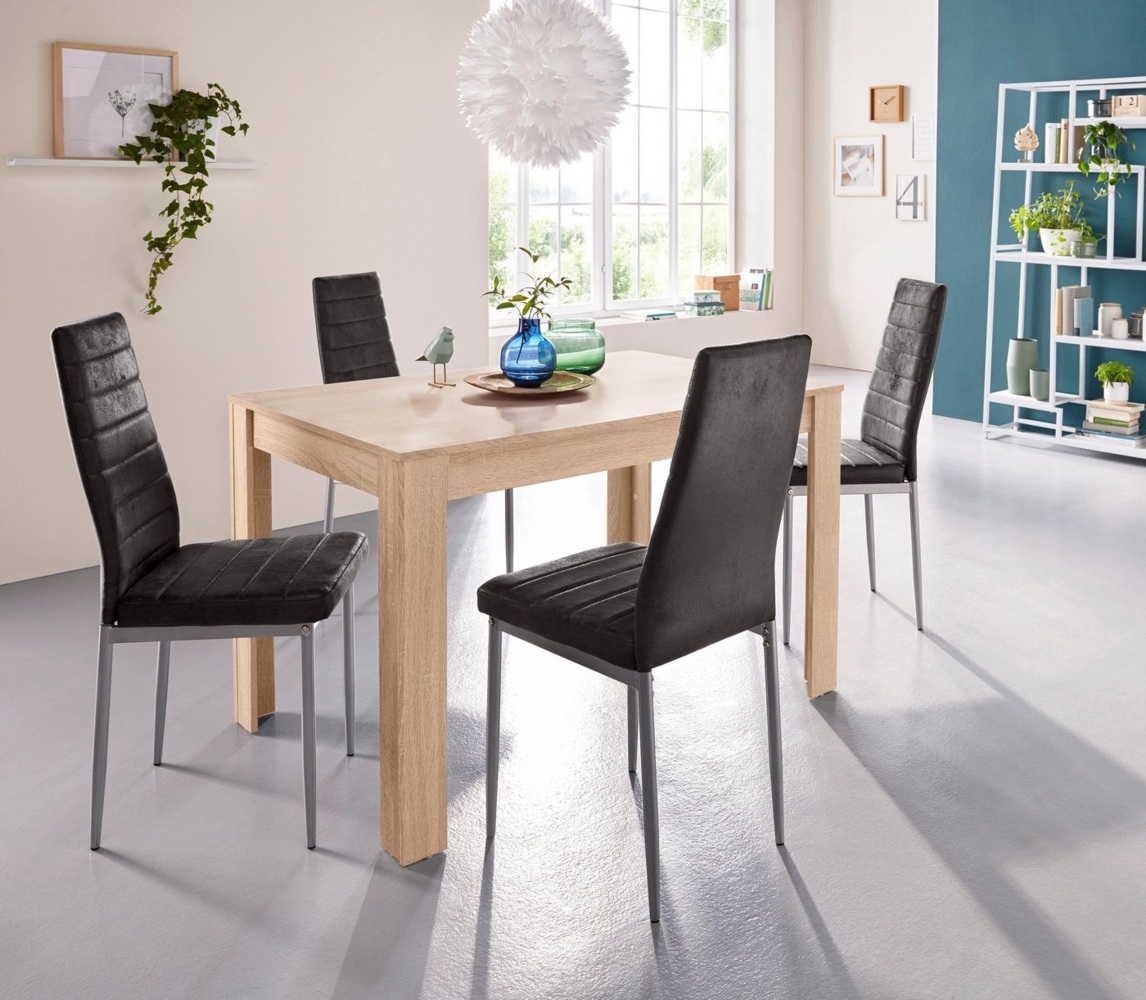 INOSIGN Essgruppe mit Tisch und 4 Stühlen, (Set, 5-tlg), Tischbreite 120 cm Esszimmer Set, Tischgruppe Bild 1