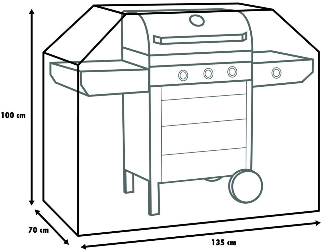 Primaster Schutzhülle Universal für Gasgrills und Grillwagen Grillabdeckhaube Bild 1