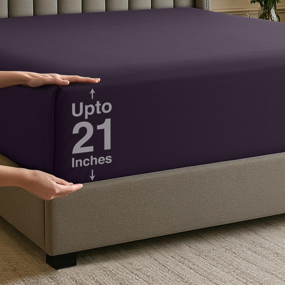 Utopia Bedding Spannbettlaken für King-Size-Bett, extra tiefes Spannbetttuch, passend für Matratzen bis zu 53,3 cm, schrumpft und lichtbeständig, pflegeleicht, nur 1 Spannbetttuch, tiefe Tasche Bild 1
