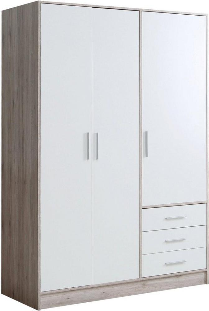 FORTE Kleiderschrank Jupiter, Made in Europe, mit Schubladen (Maße (T/H): 60/200 cm) viel Stauraum, 2 Breiten und 4 Farben Bild 1