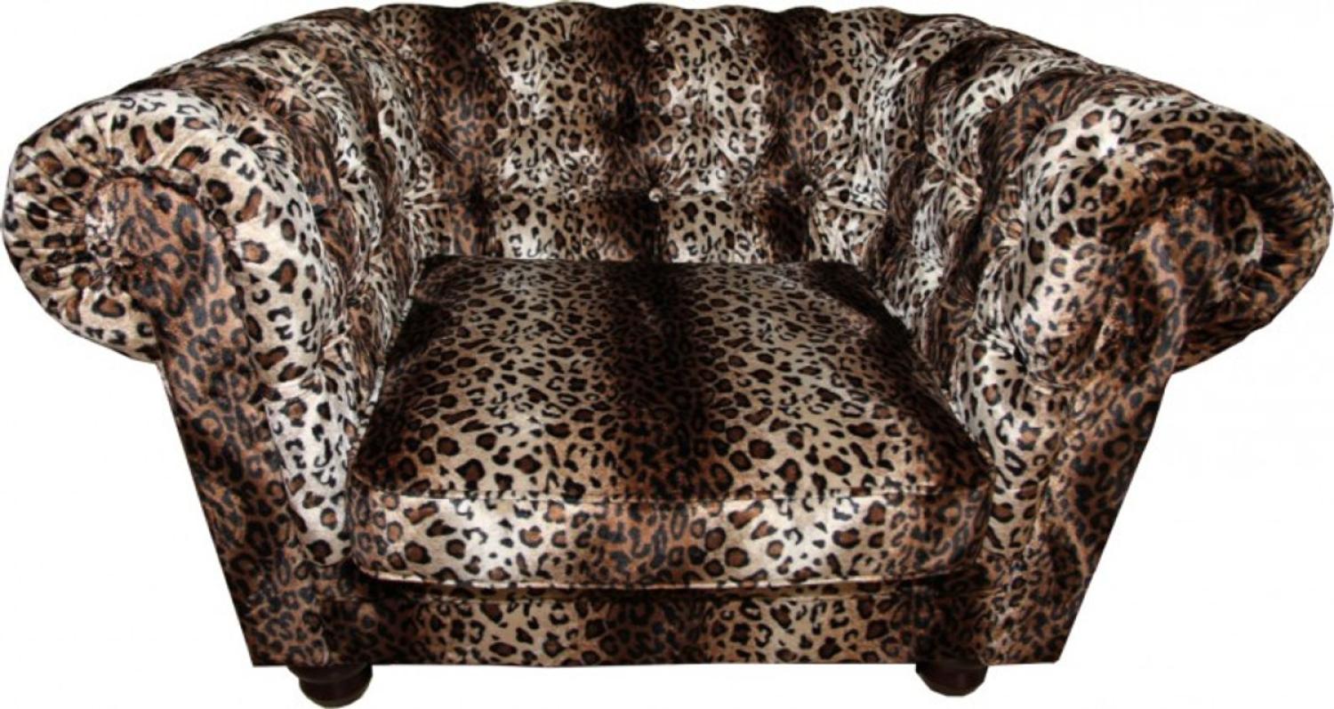 Casa Padrino Limited Edition Designer Chesterfield Sessel Leopard Club Möbel Bild 1