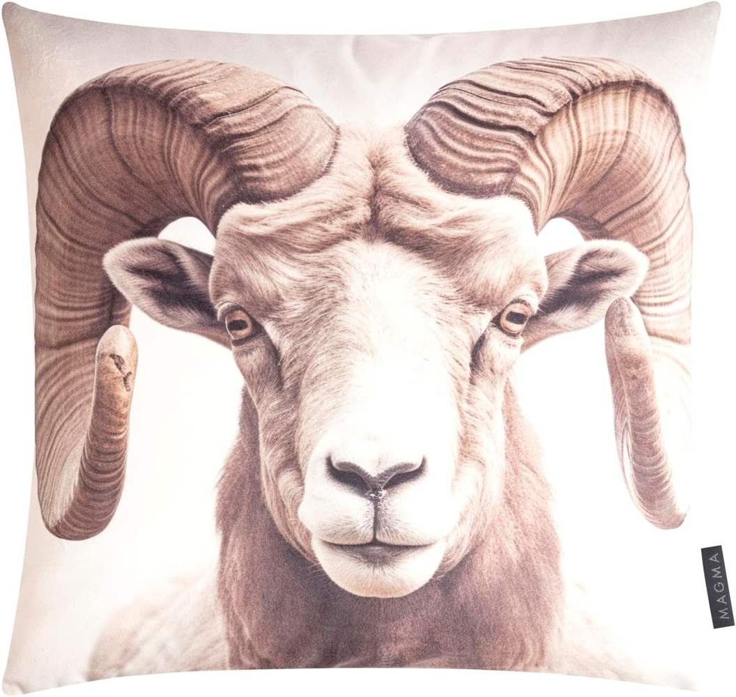 MAGMA Kissenhülle Wild Animals Digitaldruck - ca. 45 x 45 cm Widder Bild 1