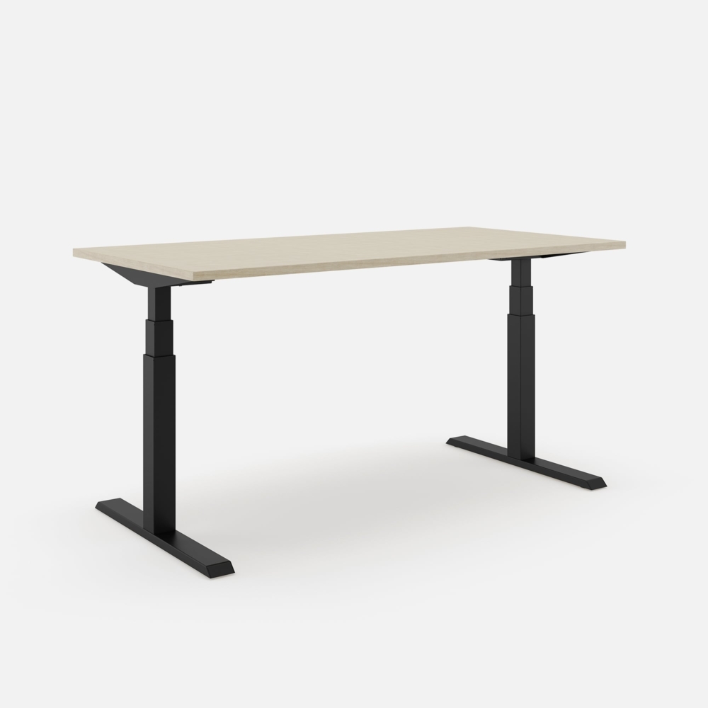 SLS 470 PRO Schreibtisch - 180 , Eiche , Schwarz Bild 1