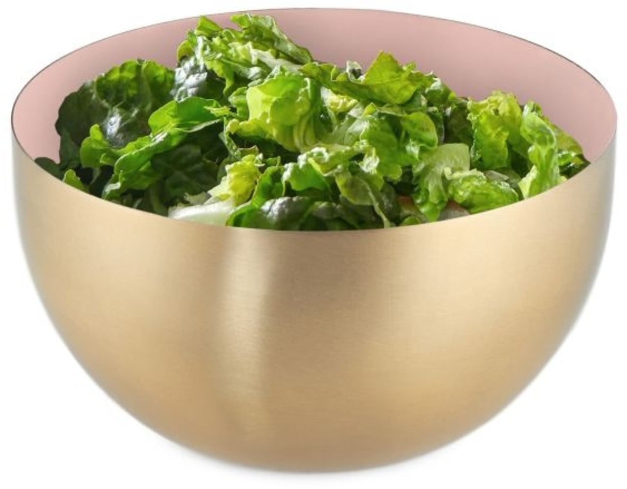 4 x Salatschüssel Edelstahl rosa-gold Bild 1