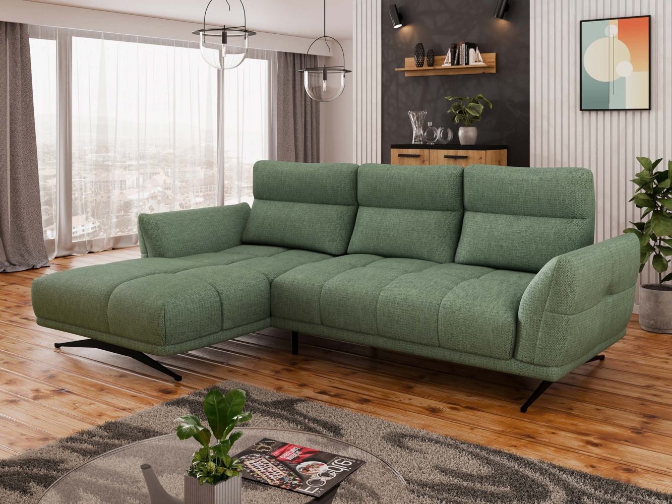 Ecksofa Govello (Farbe: Sorella 34, Seite: Links LC-2R) Bild 1