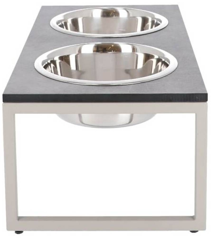 Hundenapf Futternapf DIMO Metall Taupe HPL-Platte Zementoptik von Jan Kurtz Bild 1