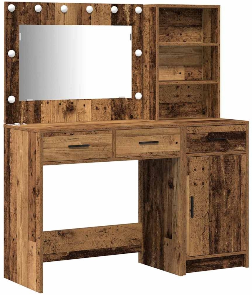 vidaXL Schminktisch 2 pcs Braun 78,5 x 41 x 135 cm Holzwerkstoff 3334270 Bild 1