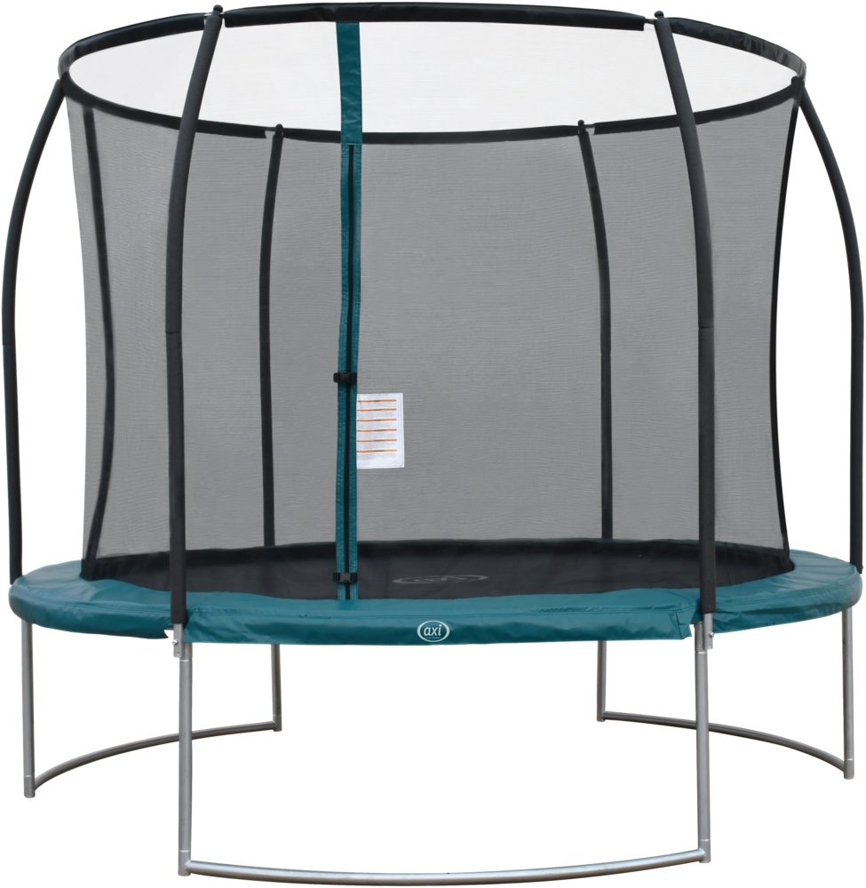 AXI Boston Trampolin rund mit Netz Ø 305 cm in Grün Inground & Onground Trampolin für Kinder mit Umrandung | Grün | Metall | 311.00 cm Bild 1