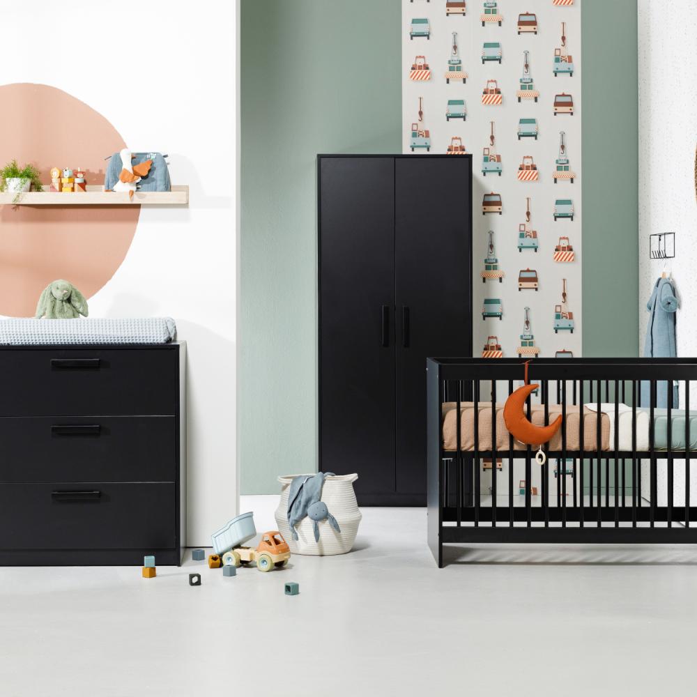 Europe Baby Nova Babyzimmer Schwarz| Kommode + Sch Bild 1