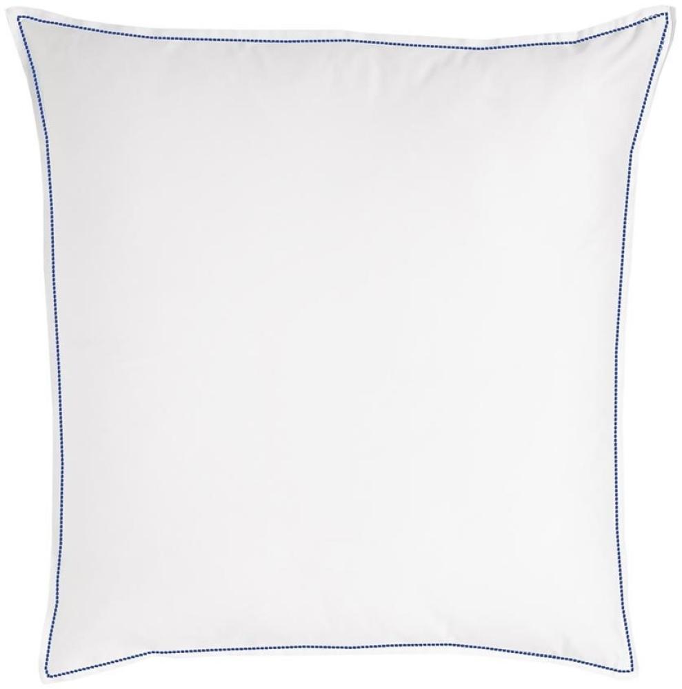 Traumschlaf Uni Kissenbezug White Collection Pico-Pico|70x90 cm| dark-blue Bild 1