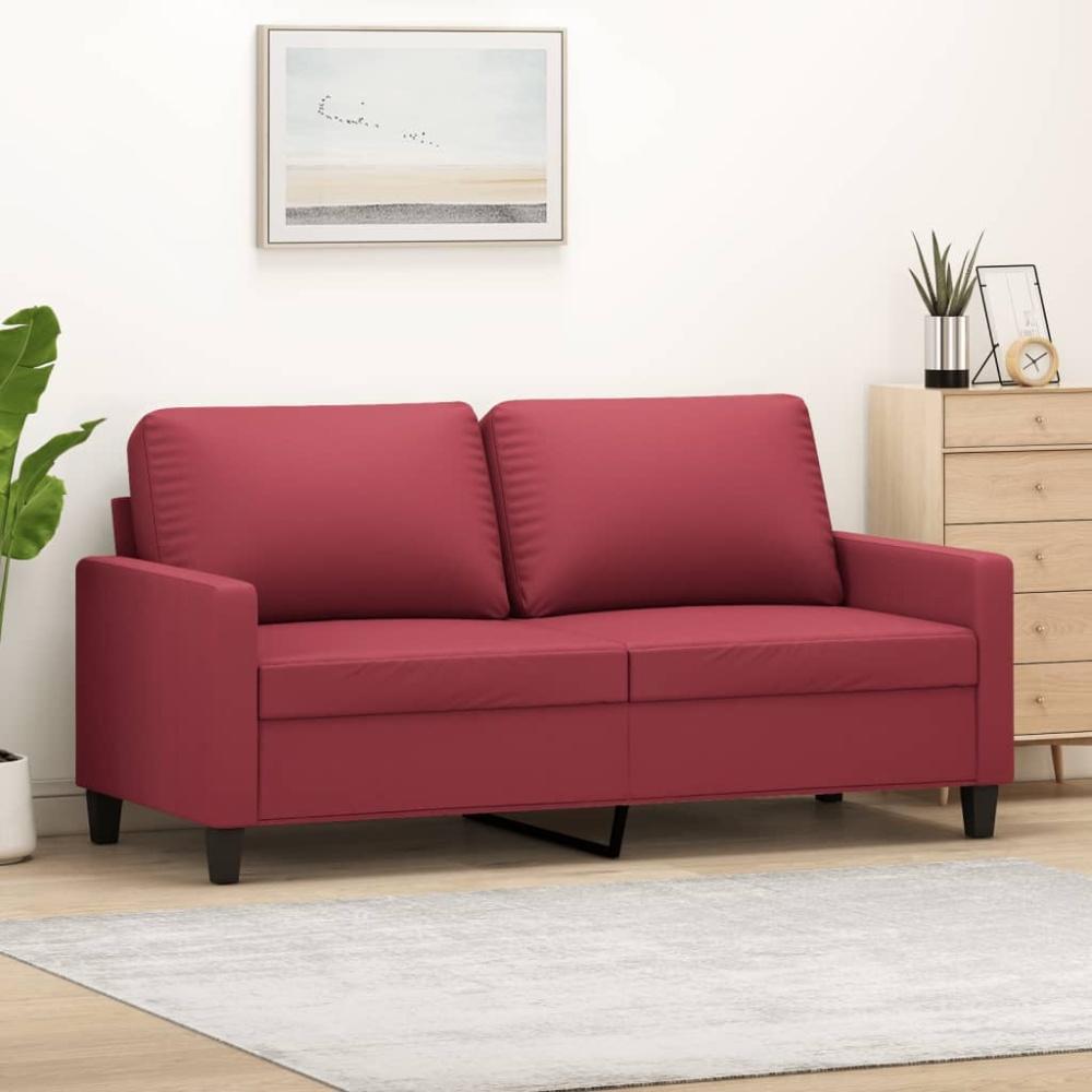 vidaXL 2-Sitzer-Sofa Weinrot 140 cm Kunstleder 359140 Bild 1