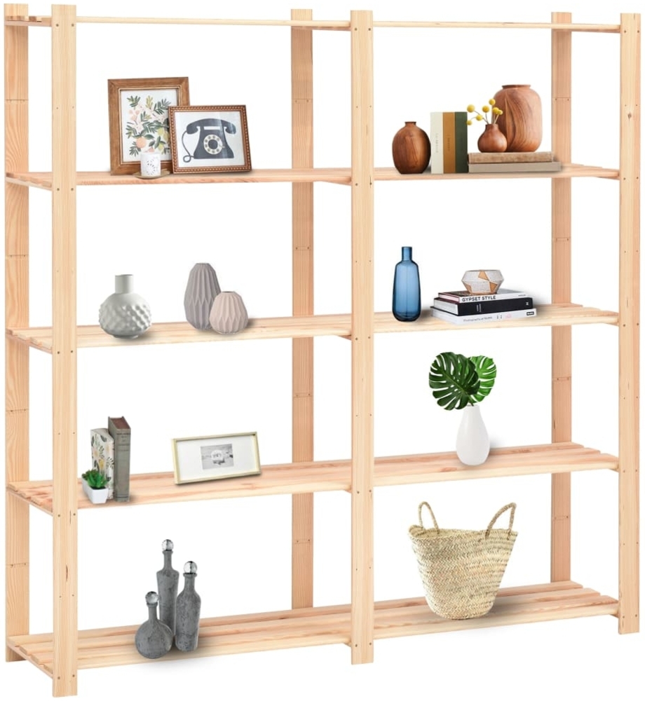 vidaXL Lagerregale 5 Böden 5 Stk. 170x38x170cm Massivholz Kiefer 500kg 3051111 Bild 1