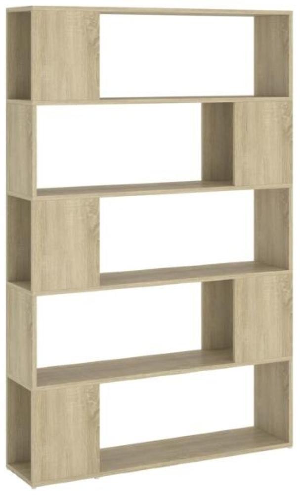 vidaXL Bücherregal Raumteiler Sonoma-Eiche 100x24x155 cm Holzwerkstoff 809200 Bild 1