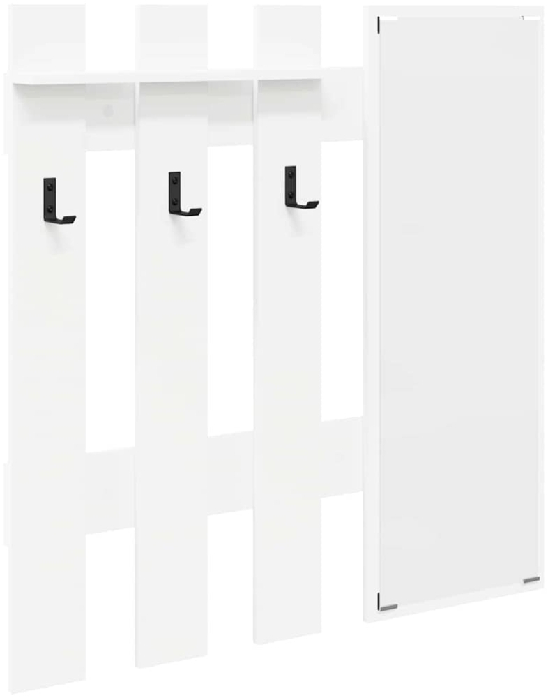 vidaXL Wandmontierter Kleiderständer Weiß 100 x 10 x 100 cm 874507 Bild 1