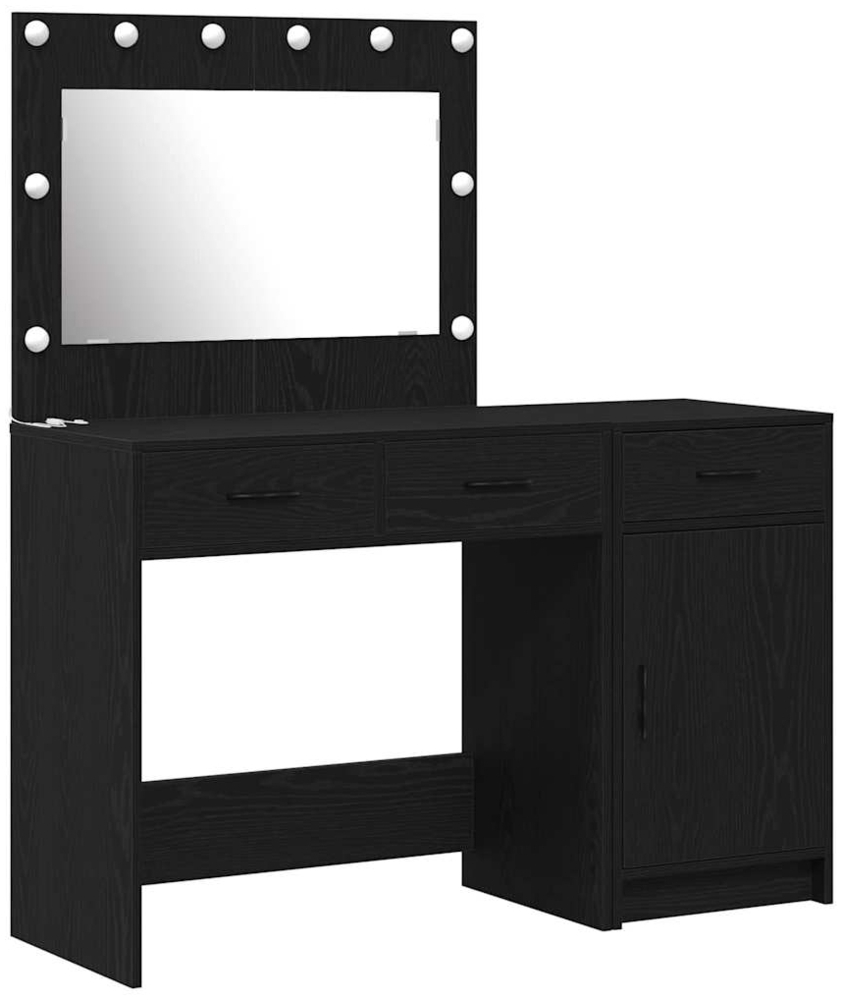 vidaXL Schminktisch 2 pcs Schwarz 40 x 41 x 75 cm Holzwerkstoff 3334228 Bild 1