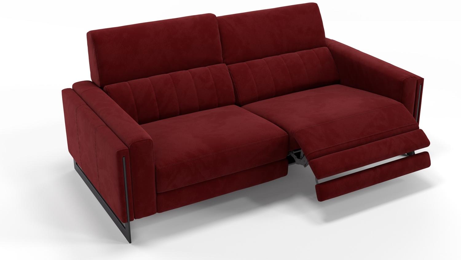 Sofanella 2-Sitzer MARA Stoffsofa Stoffcouch Designercouch in Rot Bild 1