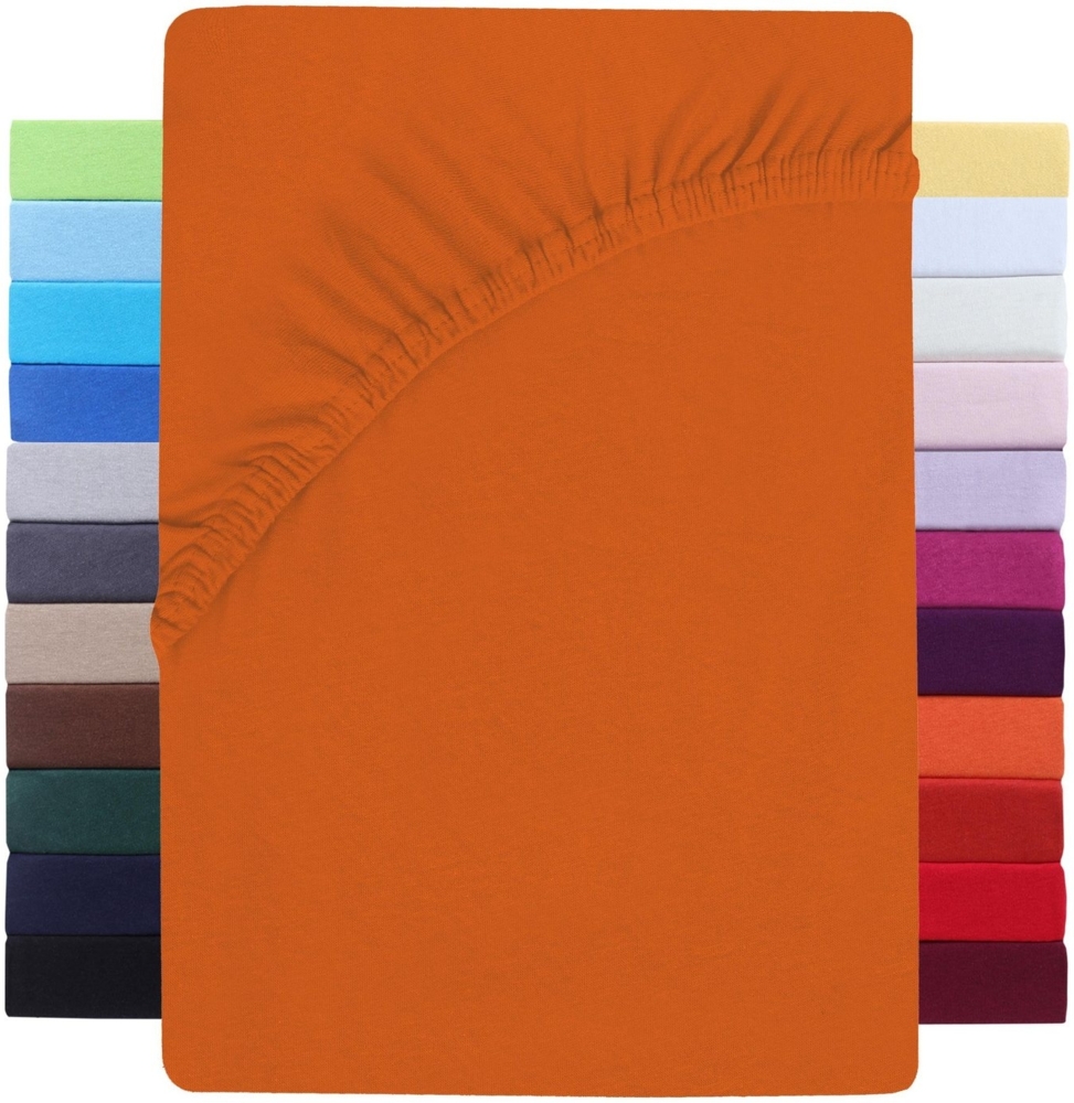 NatureMark Spannbettlaken Premium Boxspringbett Spannbetttuch 200x220cm, Baumwollmischung, Gummizug: rundum, Baumwolle mit Elasthan, sehr robust, 180x200 – 200x220 cm +40 cm Steg Bild 1