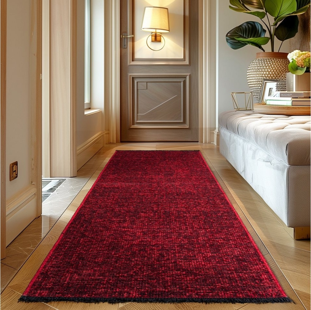 Carpettex Veloursteppich Boho Design, Läufer, Höhe: 7 mm, Baumwolle, Waschbarer Teppich, Boho-Stil, Wohnzimmer, Schlafzimmer Bild 1