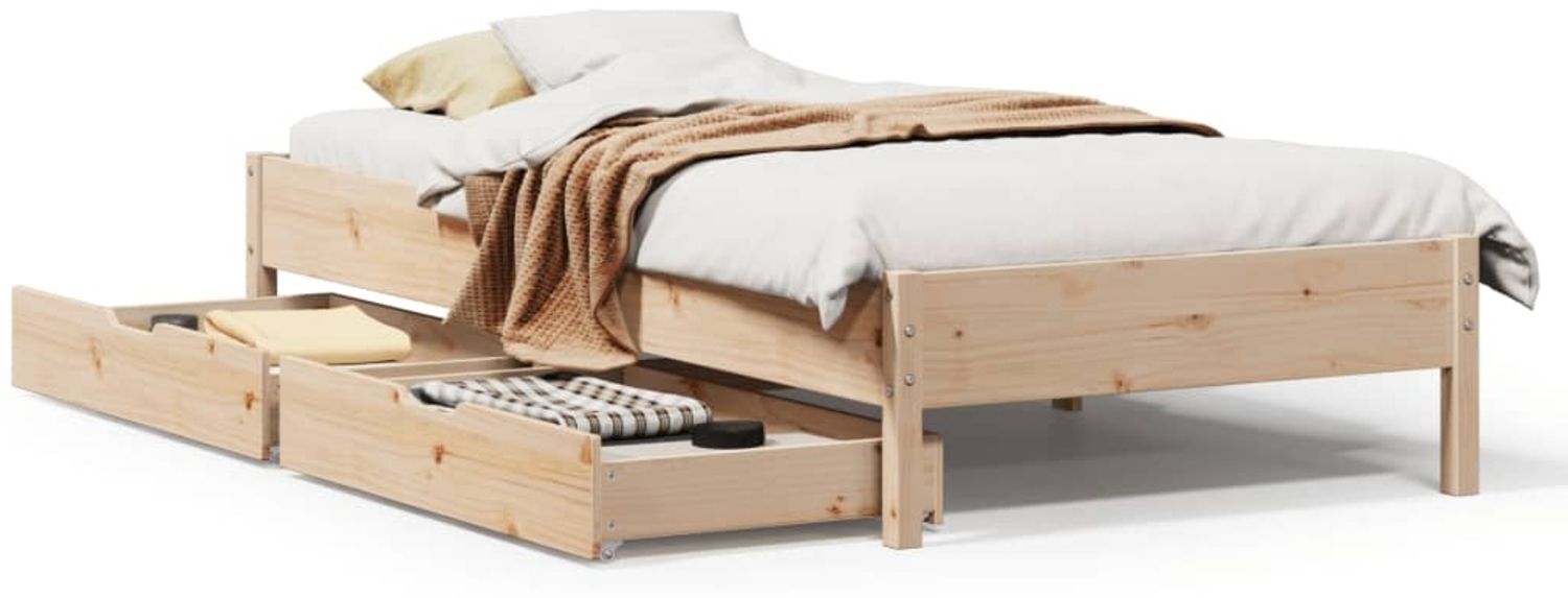 vidaXL Massivholzbett ohne Matratze 90x200 Kiefernholz 3301719 Bild 1