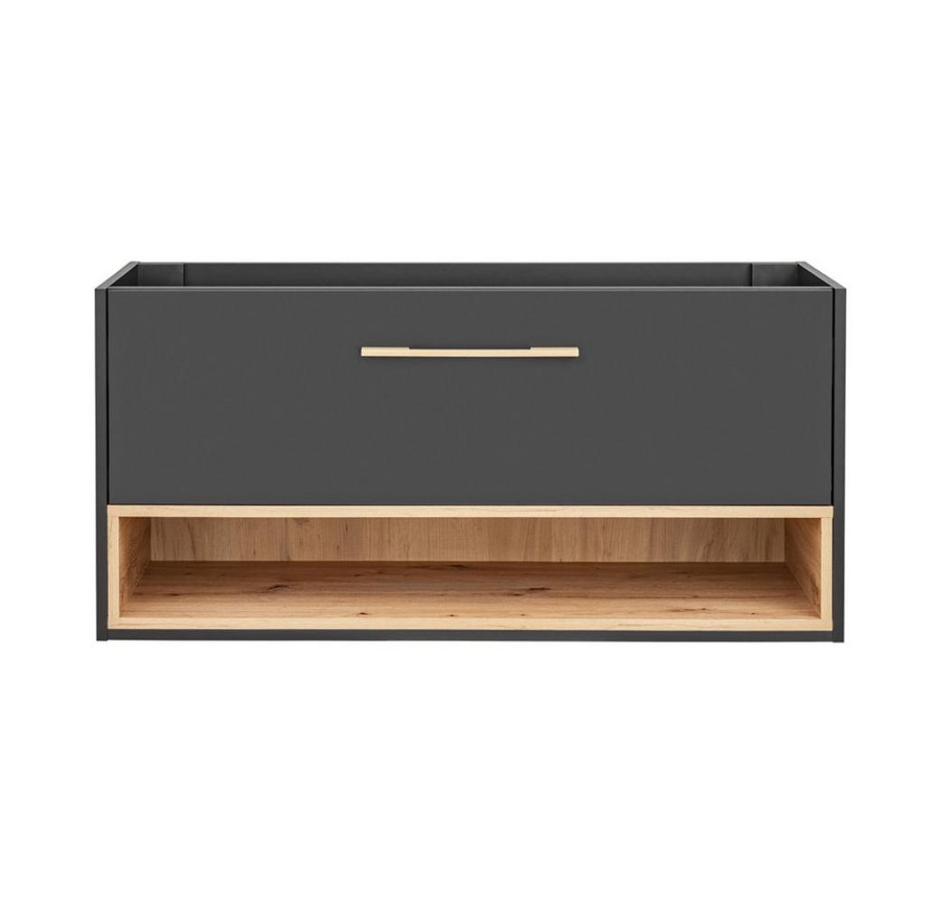Waschtischunterschrank 120 cm BOLOGNA-56 in anthrazit mit Artisan Eiche Nb, B/H/T: ca. 120/57/46 cm Bild 1