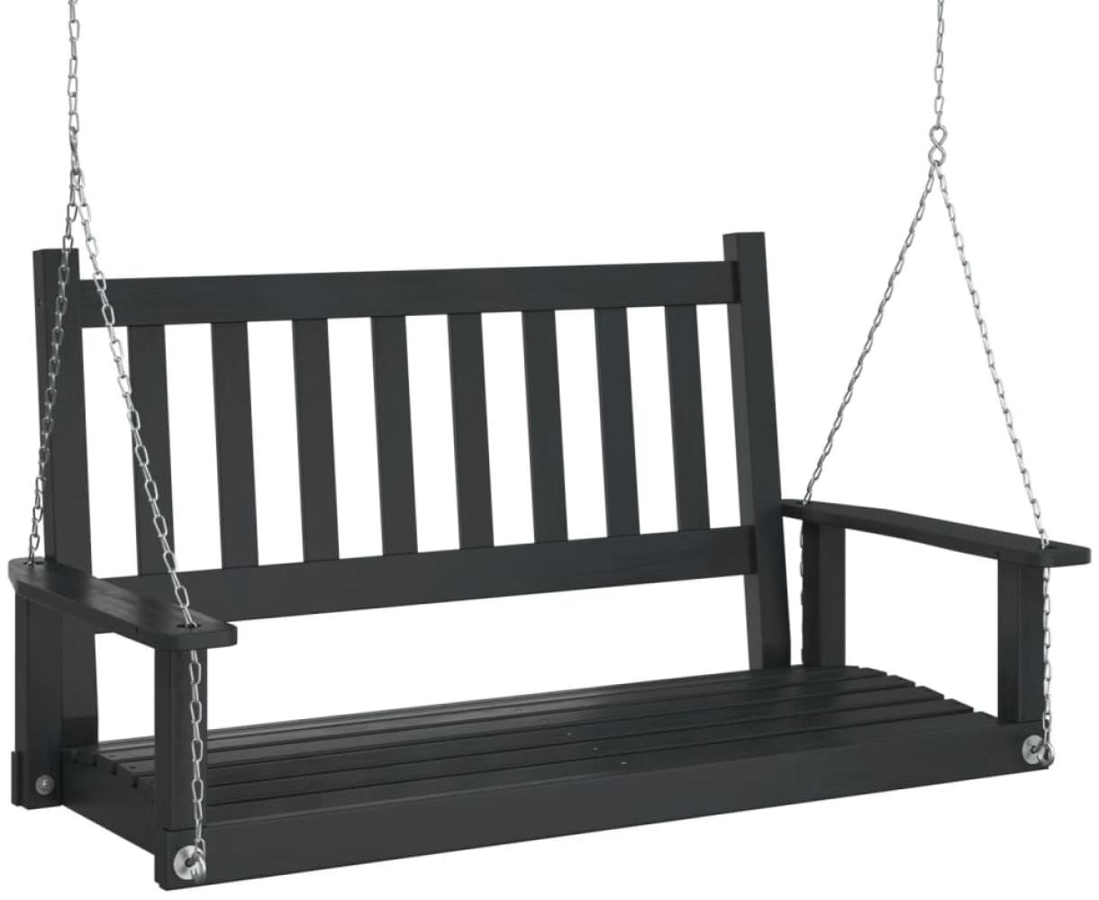 vidaXL Hollywoodschaukel mit Metallketten Schwarz Massivholz Tanne 4008978 Bild 1