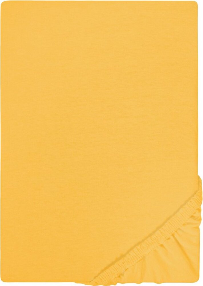 Castell Jersey-Stretch-Spannbetttuch 0077113, honig, 1x 120x200 cm Bild 1