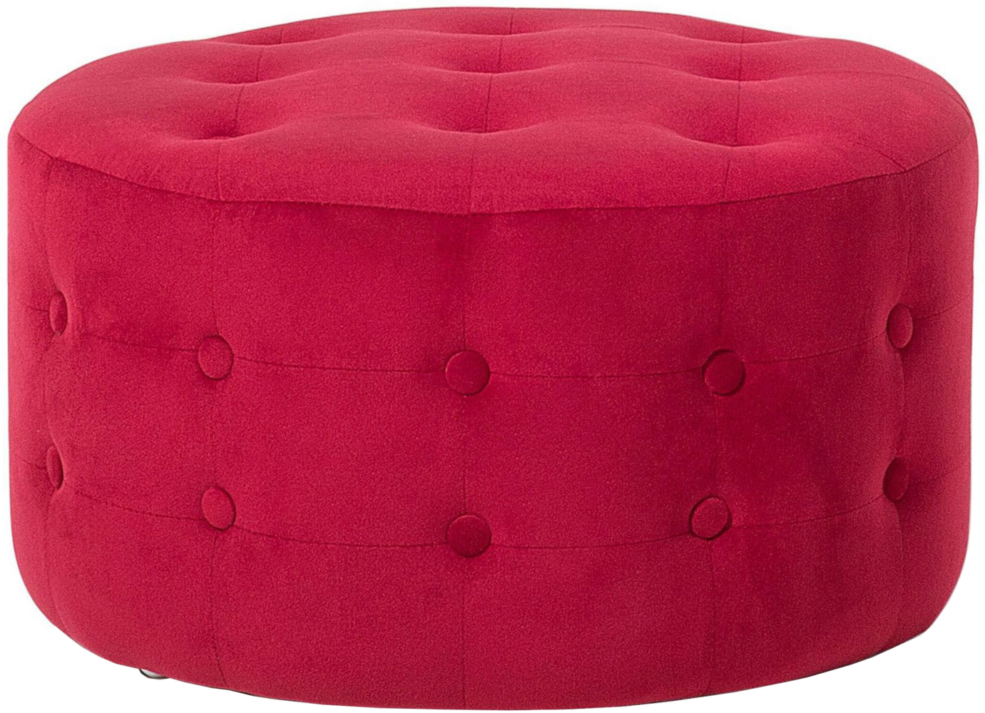 Pouf Samtstoff ⌀ 55 cm rot TAMPA Bild 1