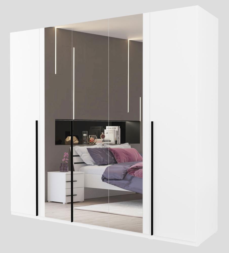 Kleiderschrank Drehtürenschrank Violla 225x59x210cm weiß 5-türig Bild 1