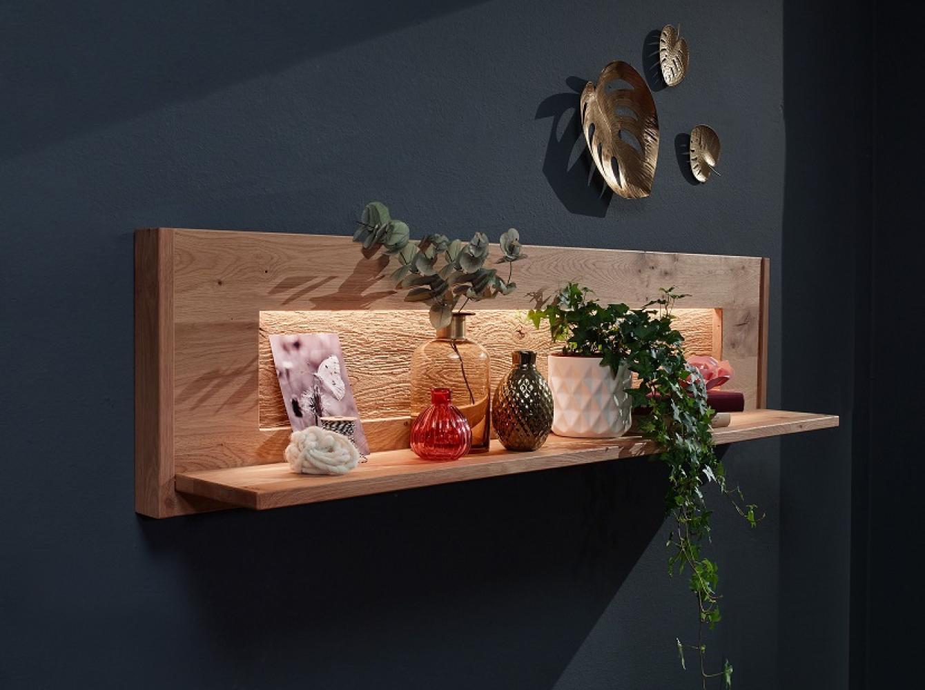 Wandregal 163cm "Berlin" Wildeiche geölt WZ-0303 Bild 1