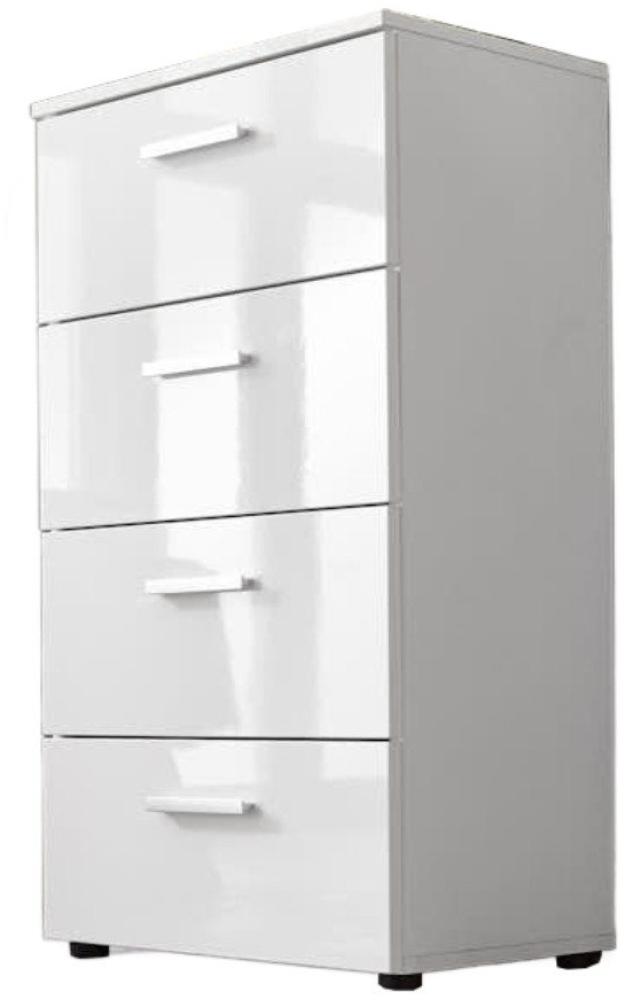 BMG Möbel Kommode Marbella 5 (Schubkastenkommode mit 4 Schubkästen, 44 cm breit) Bild 1