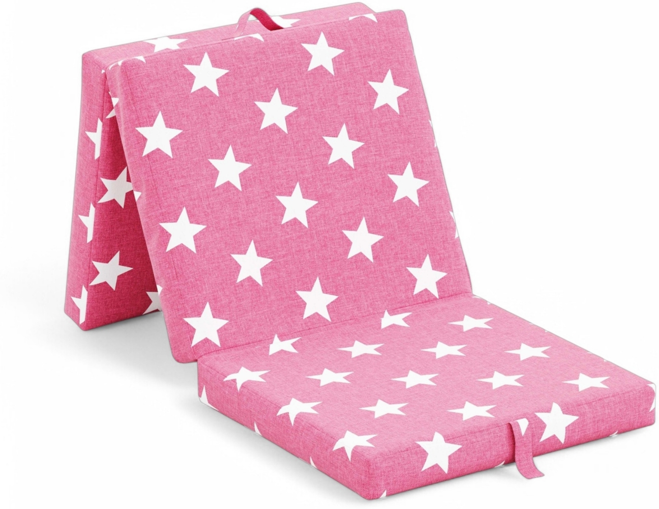 Sun Garden 'Samba' Klapp­ma­trat­ze, Schaumstoff / Baumwollmischgewebe pink mit Sternen, 190 x 70 x 9 cm Bild 1
