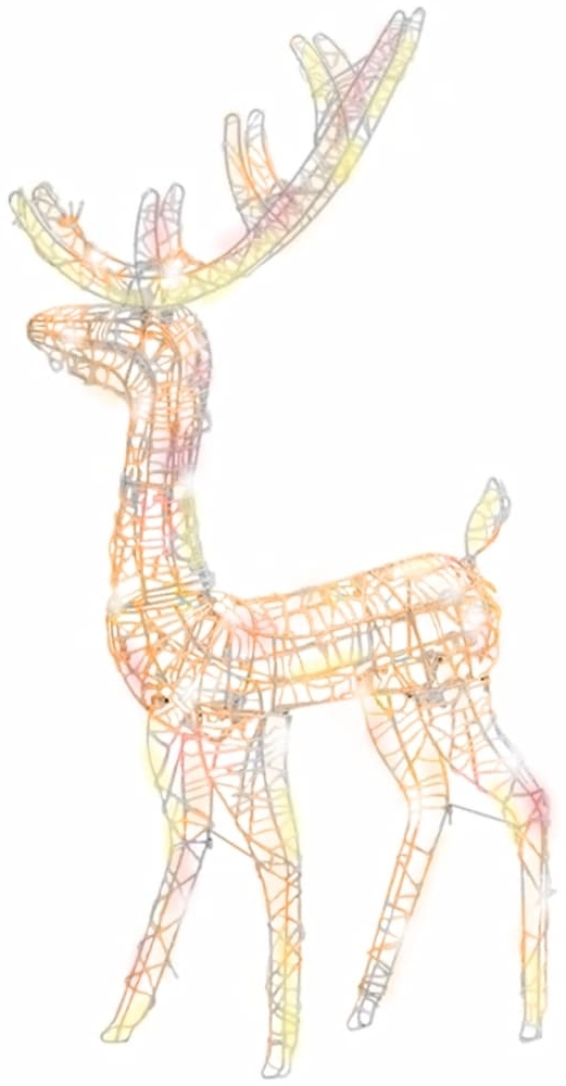 vidaXL LED-Rentier Acryl Weihnachtsdekoration 140 LEDs 120 cm Bunt 329784 Bild 1