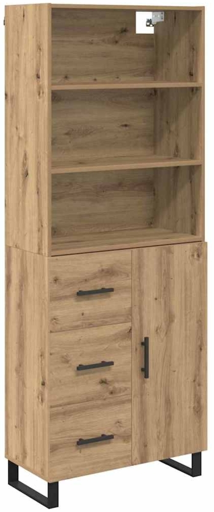 vidaXL Highboard mit Schubladen Artisan-Eiche 69,5 x 34 x 180 cm 3415988 Bild 1
