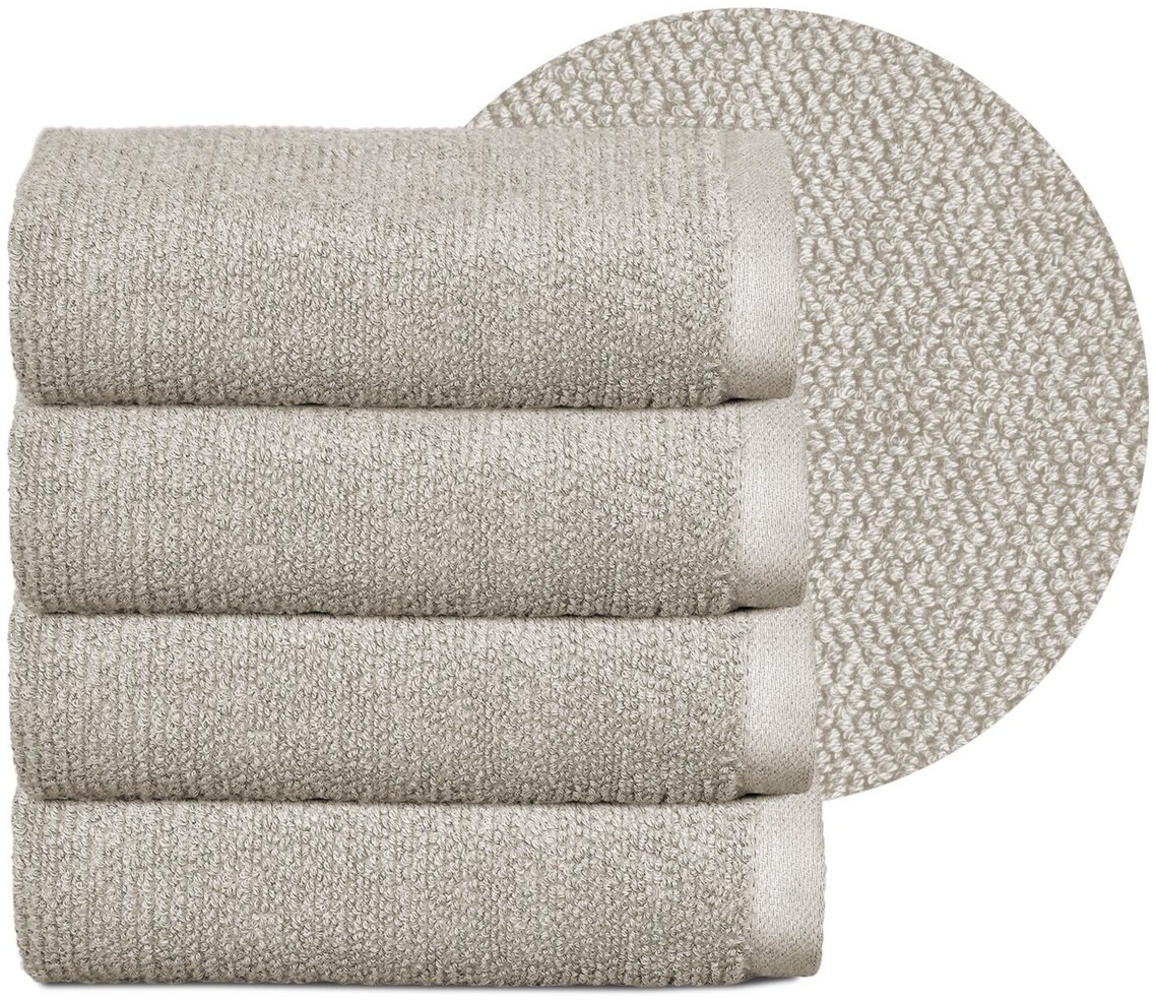 Beautex Handtuch Set Handtuch Set, Made in Europe, Frottier, (Multischlaufen-Optik, Frottier Premium Set aus 100% Baumwolle 550g/m) Bild 1