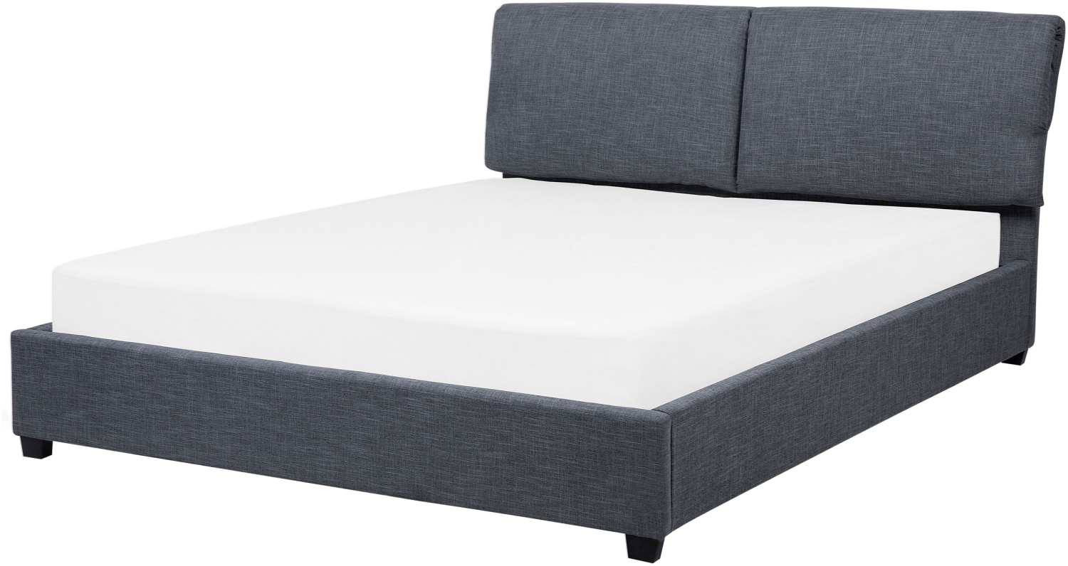 Wasserbett Leinenoptik grau 180 x 200 cm BELFORT Bild 1