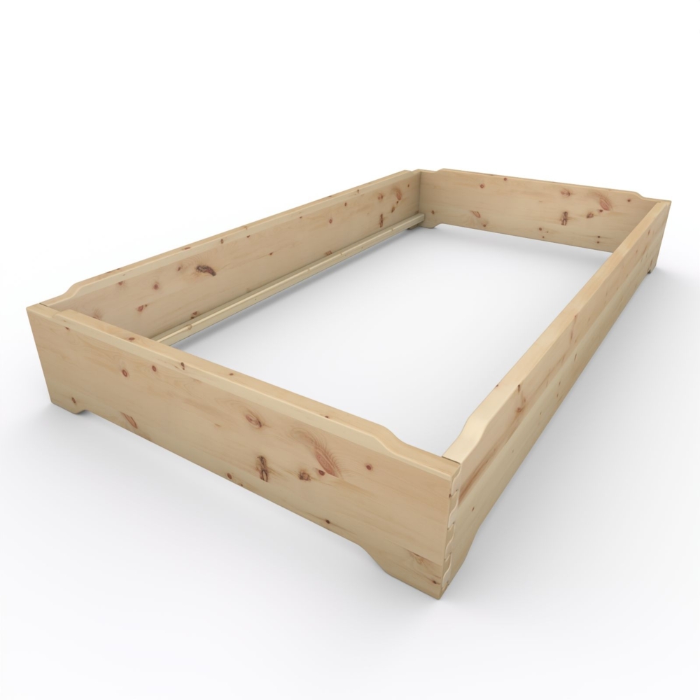 Stapelbett Holzbett (Zirbe) "Gäste-Edi" 120 x 220 cm 33 cm Zirbenbett Gästebett Bild 1