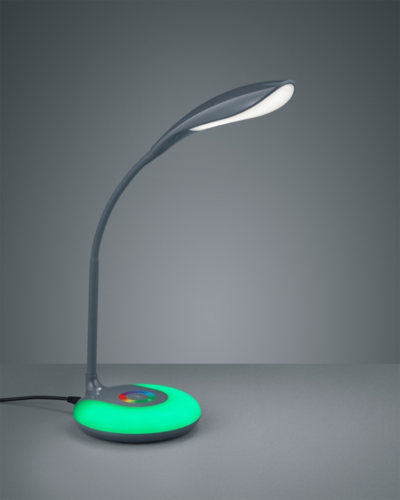 Flexible Schreibtischleuchte KRAIT dimmbar USB Anschluß + RGB Farbwechsler Bild 1